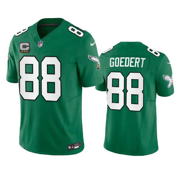Men%27s Philadelphia Eagles #88 Dallas Goedert Green 2023 F.U.S.E. With C Patch Vapor Untouchable Stitched Football Jersey->new york jets->NFL Jersey